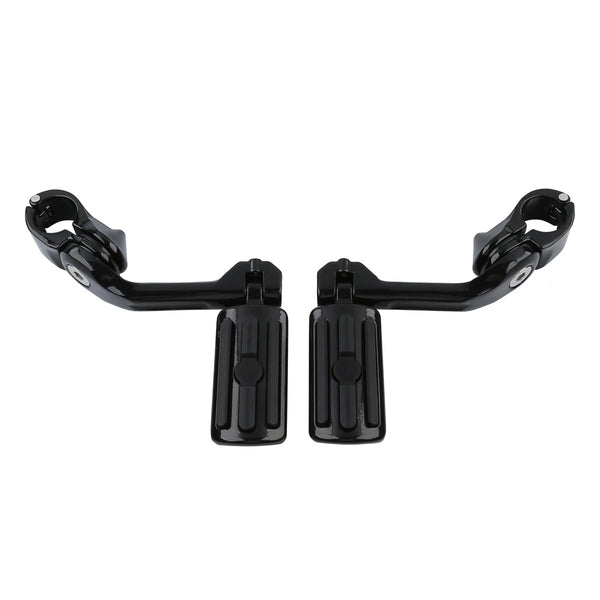 1 1/4" Highway Long Mount Foot Pegs For Harley Davidson Touring Engine Guards