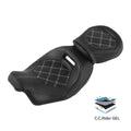 Driver & Passenger 2-Up Gel Seat Fit For Harley CVO Street Electra Glide 2009-23