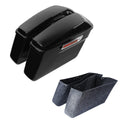 Vivid Black Hard Saddlebags Fit For Harley Electra Street Road Glide 2014-2024