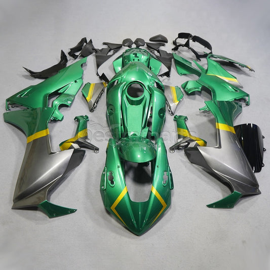 Gloss Emerald Green & Silver with Gold Fairing Kit for Honda CBR1000RR 2017-2025