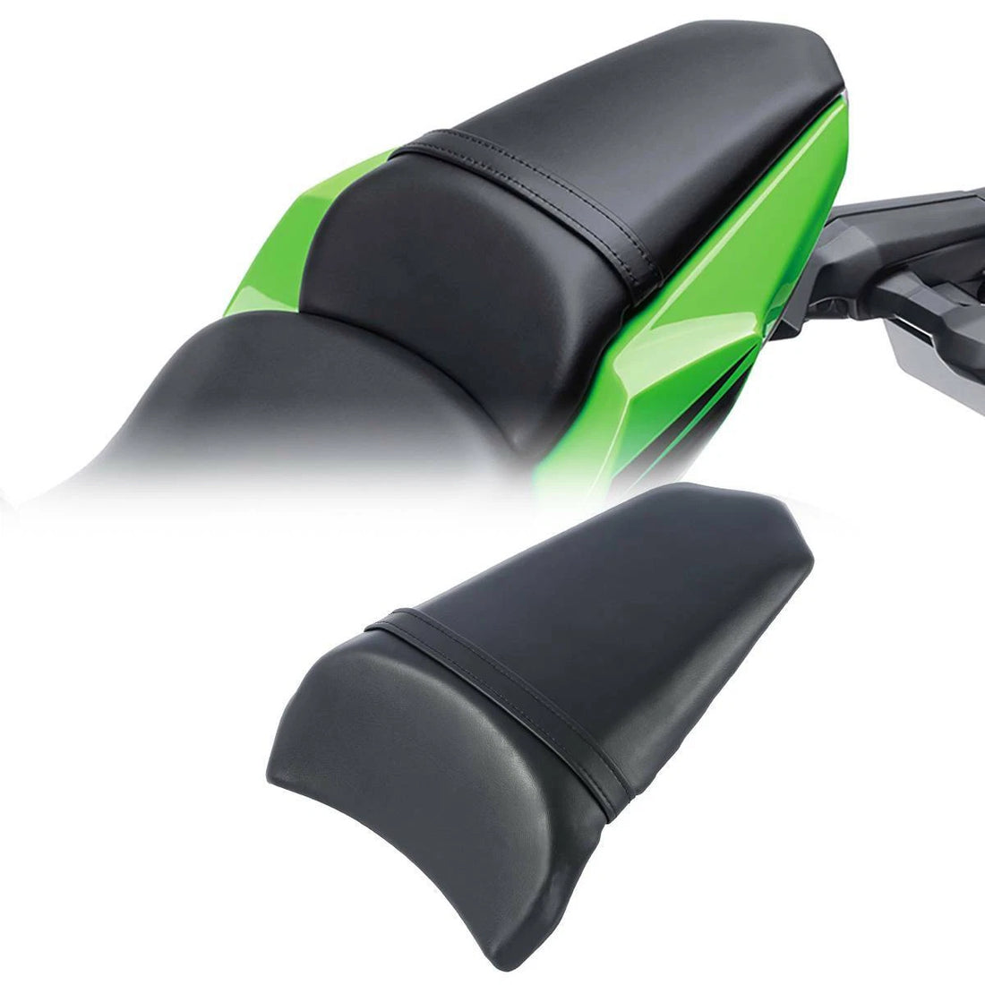 Black Rear Passenger Seat Cushion Fit For Kawasaki Ninja 650 EX650 2017-2019