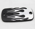 Universal Black Flame Front Brake Fluid Cap Chopper Cruiser Touring Motorcycle