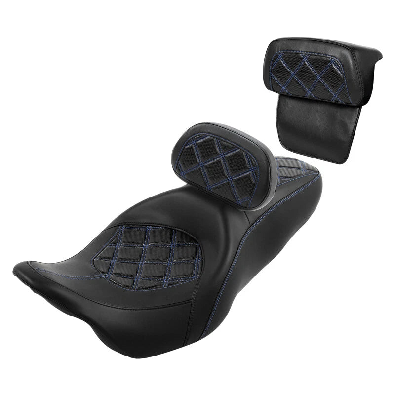 Driver Passenger Seat Backrests Pad Fits For Harley Touring Road Glide 2014-2023