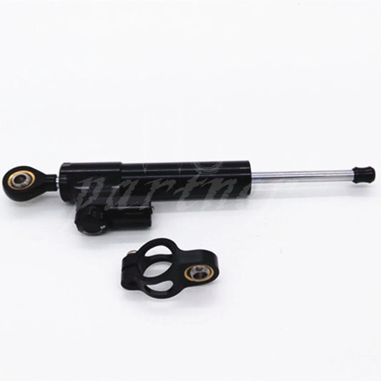 Black CNC Steering Damper Motorcycle Stabilizer Linear Reversed Safety Control