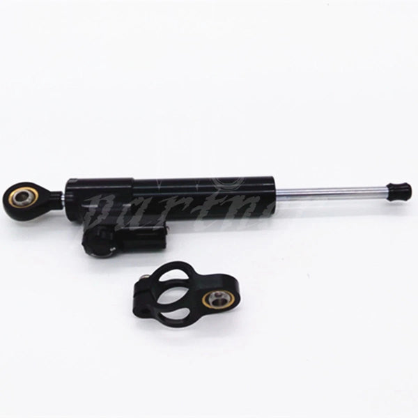 Black CNC Steering Damper Motorcycle Stabilizer Linear Reversed Safety Control