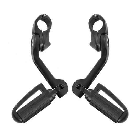 1 1/4" Highway Bar Mount Footpeg Long Angled Matte Black Fit For Harley Touring
