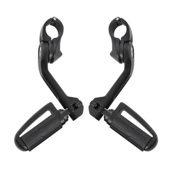 1 1/4" Highway Bar Mount Footpeg Long Angled Matte Black Fit For Harley Touring