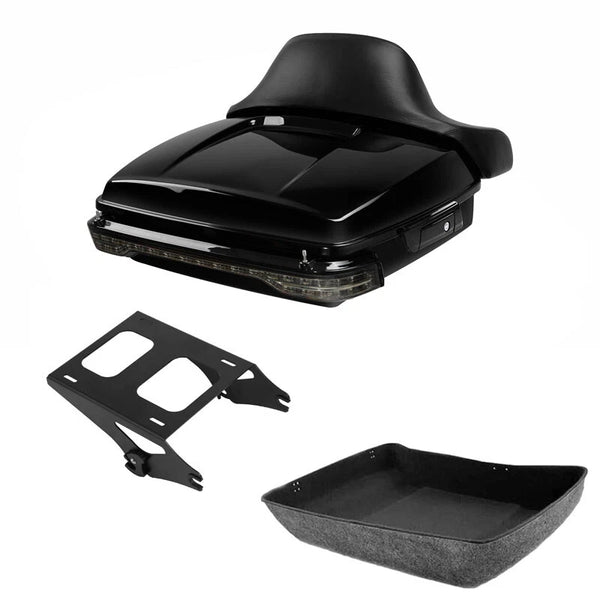 Chopped Trunk Backrest LED Light Mount Fit For Harley Electra Road Glide 2014-26