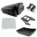 Black Chopped Trunk Backrest Mount Plate Docking Fit For Harley Touring 14-2026