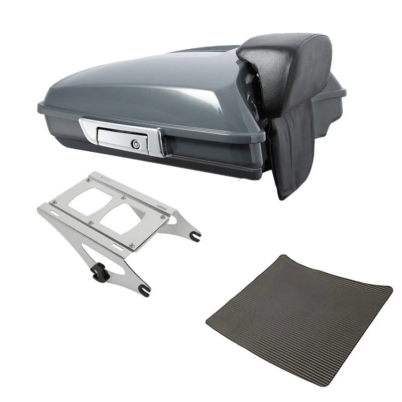 Razor Trunk Backrest Mount Fit For Harley Cvo Street Glide 2014-26 Gunship Gray