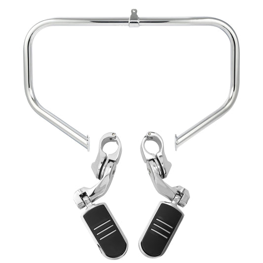 Engine Guard Highway Crash Bar & Foot Pegs Fit For Harley Road King Glide 09-23
