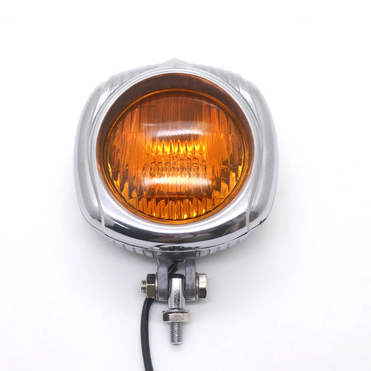Chrome Polished Metal Vintage Retro Headlight For Harley chopper bobber Custom