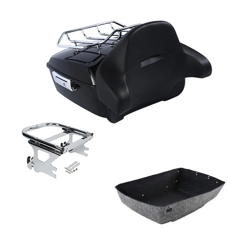 King Trunk Backrest Mount Fit For Harley Touring Road Glide Fltr 1997-2008