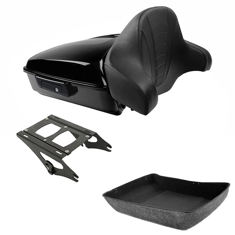 10.7" Chopped Trunk Backrest Mount Rack Fit For Harley Touring Road King 2014-26