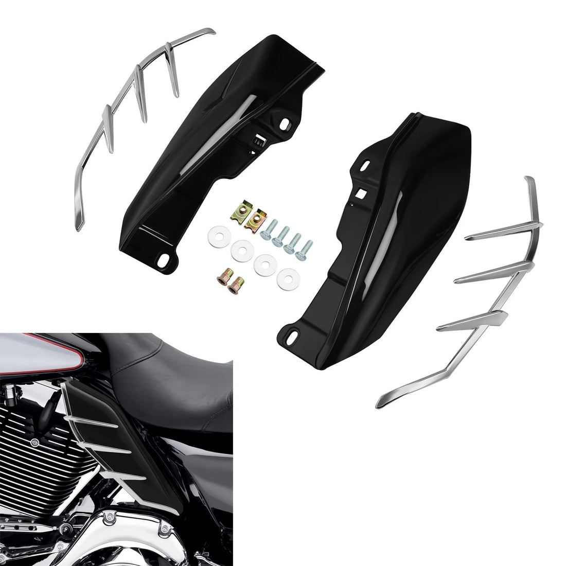 Mid Frame Air Deflector Heat Shield Fit For Harley Touring Electra Glide 09-24