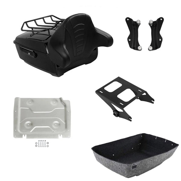 King Trunk Backrest Pad Rack Mount Plate Docking Fit For Harley Touring 14-2026