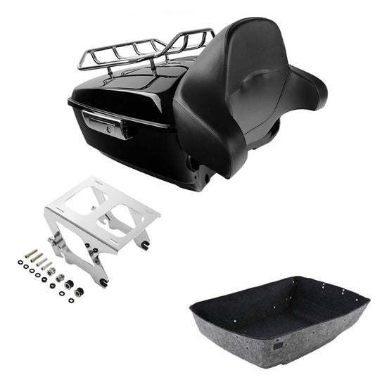 King Trunk Pad Rack Solo Mount Fit For Harley Touring Softail Slim 2018-25