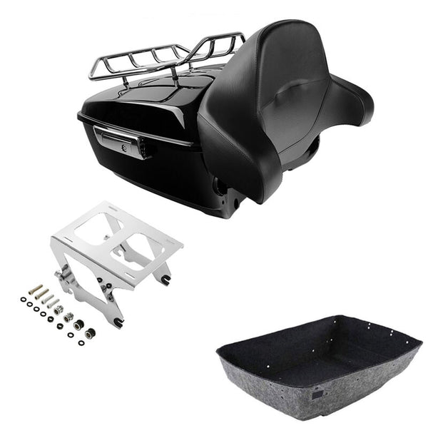 King Trunk Pad Rack Solo Mount Fit For Harley Touring Softail Slim 2018-25