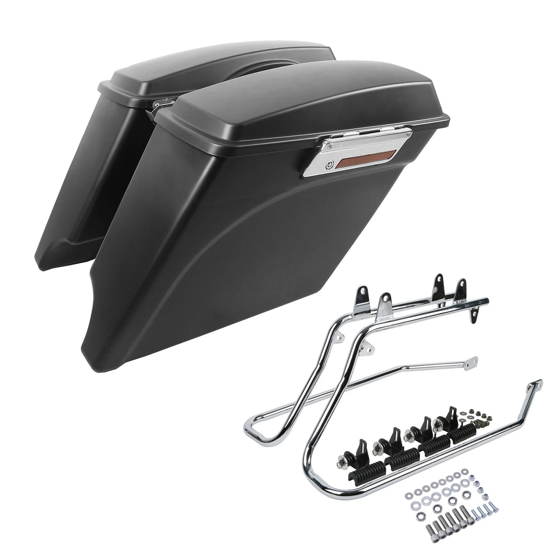 Matte Hard Saddlebags Conversion Bracket Fit For Harley Softail Fatboy 1986-2017