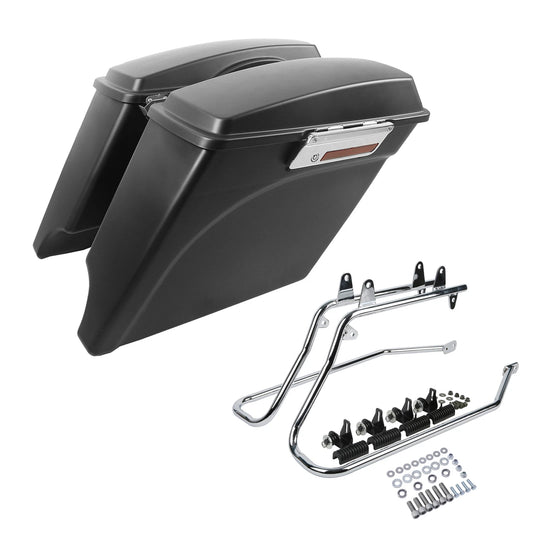 Matte Hard Saddlebags Conversion Bracket Fit For Harley Softail Fatboy 1986-2017