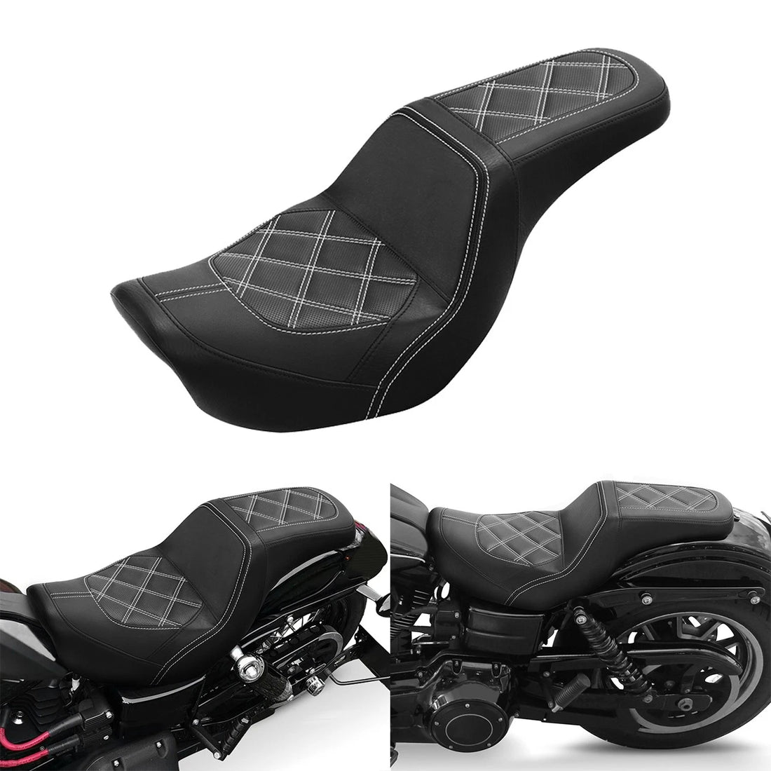 Driver Rider Passenger Seat Fit For Harley Dyna Fat Bob Fxdf Low Rider 2006-2017