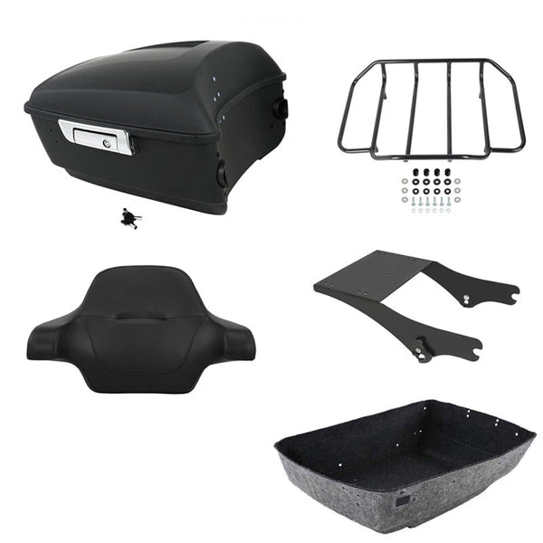 Matte King Trunk Pad Rack Mount Fit For Harley Touring Glide 97-08