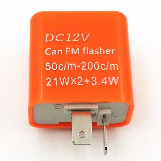 2 Pin Speed Adjustable LED Indicator Flasher Relay Resistor Fix Flash Motorcycle