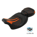 Driver Passenger Gel Seat Fit For Harley Touring CVO Road Glide 2009-2023 Black