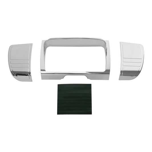 Tri Line Stereo Trim Gauge Fit For Harley Touring Street Electra Glide 2014-2023