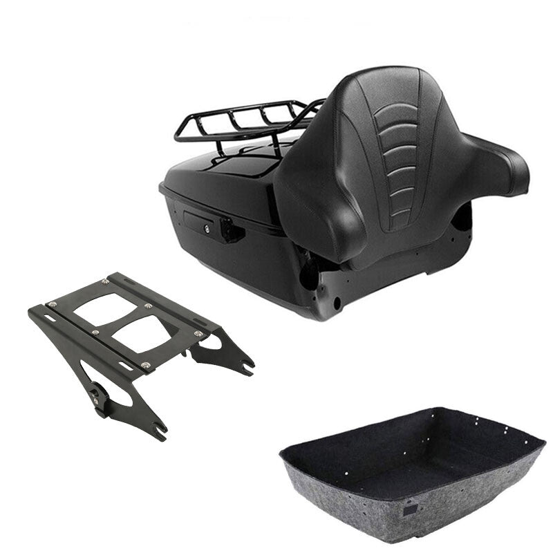 King Trunk Backrest Mount Rack Fit For Harley Touring Road Glide Flhx 2014-2026