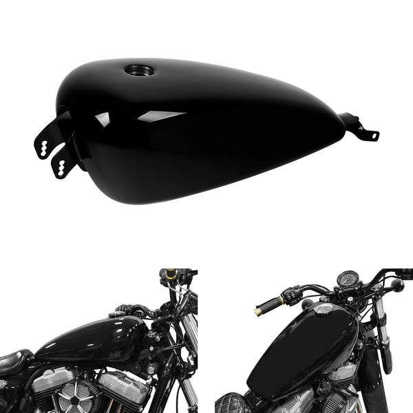 Black 2.6gal. Gallon Gas Fuel Tank Fit For Harley Sportster XL883 1200 2007-2022