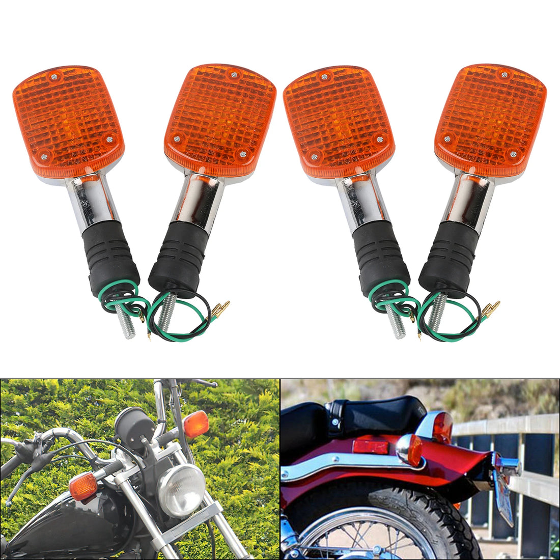 4X Turn Signals Blinker Light Fit For Honda Rebel 250 CA250 CMX250 X400 VTX1300