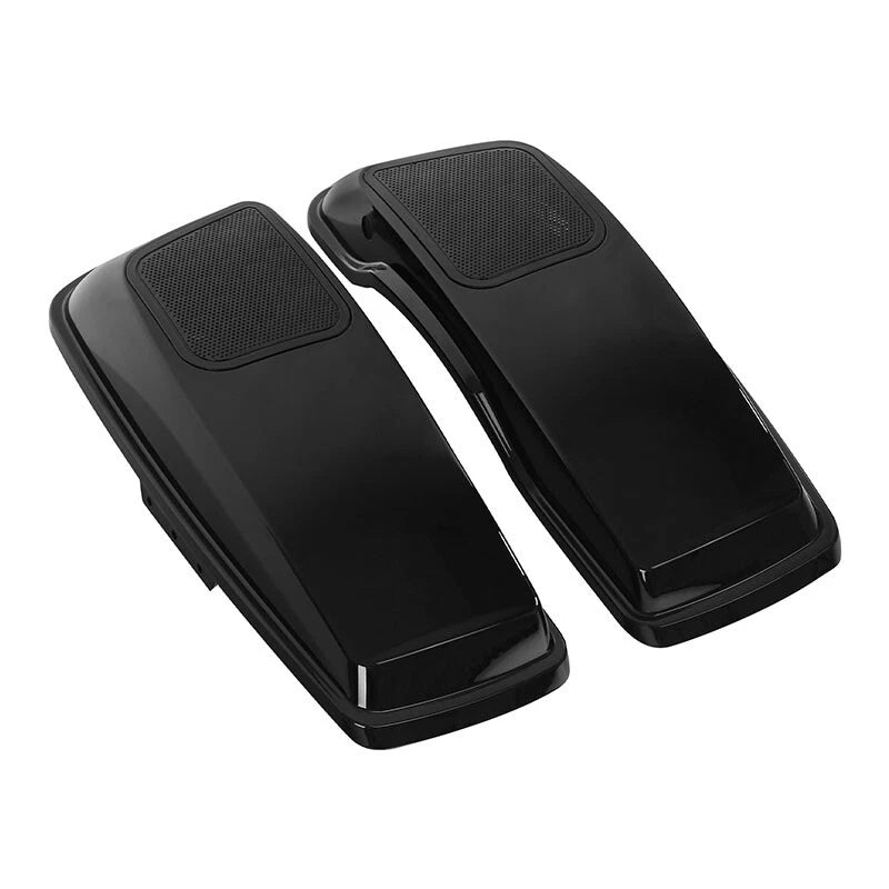 Vivid Black Hard Saddlebags 6x9" Speaker Lids Fit For Harley Electra Glide 14-24