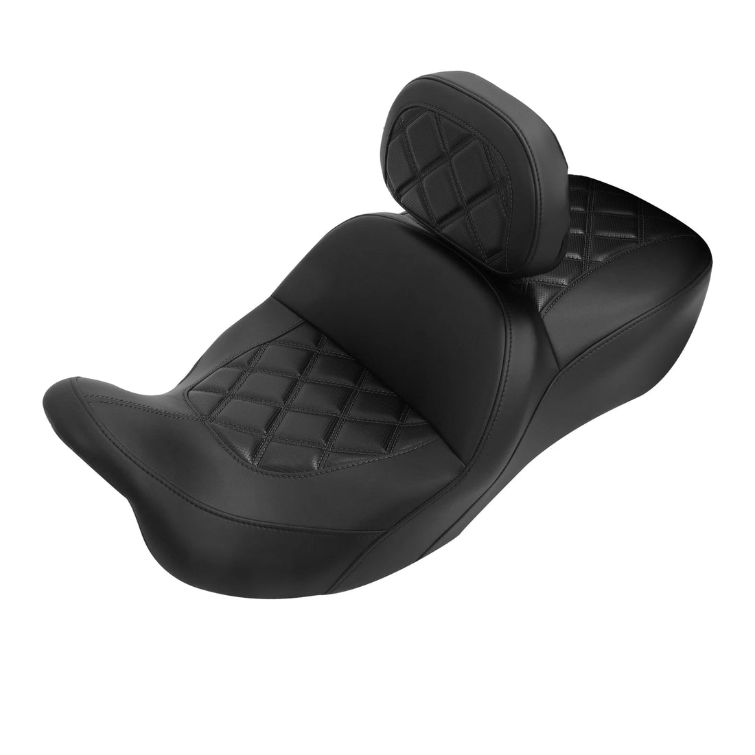 Driver Passenger Seat & Rider Backrest Fit For Harley Street Glide 2009-23 Black