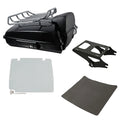 Black Razor Trunk Luggage Backrest Rack Mount Plate Fit For Harley Touring 14-26
