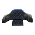Black Blue Rear Trunk Backrest Pad Fit For Indian Chieftain Roadmaster 2014-2023