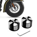 Pair Front Axle Nut Caps Cover Fit For Harley Touring Street Glide 2007-later