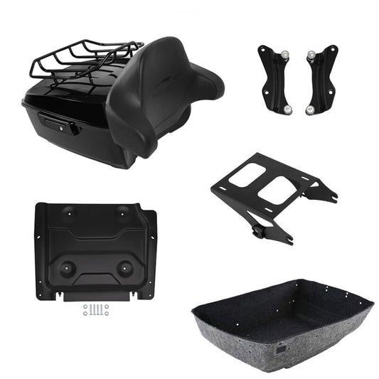 King Trunk Pad Rack Mount Plate Docking Kit Fit For Harley Road Glide 14-Up