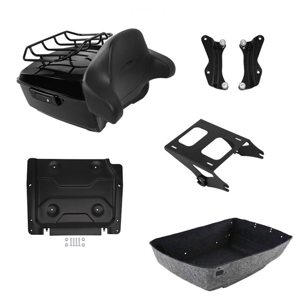 King Trunk Pad Rack Mount Plate Docking Kit Fit For Harley Road Glide 14-Up