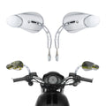 8mm Split Vision Mirrors Fit For Harley Electra Glide Ultra Classic FLHTCU 14-16
