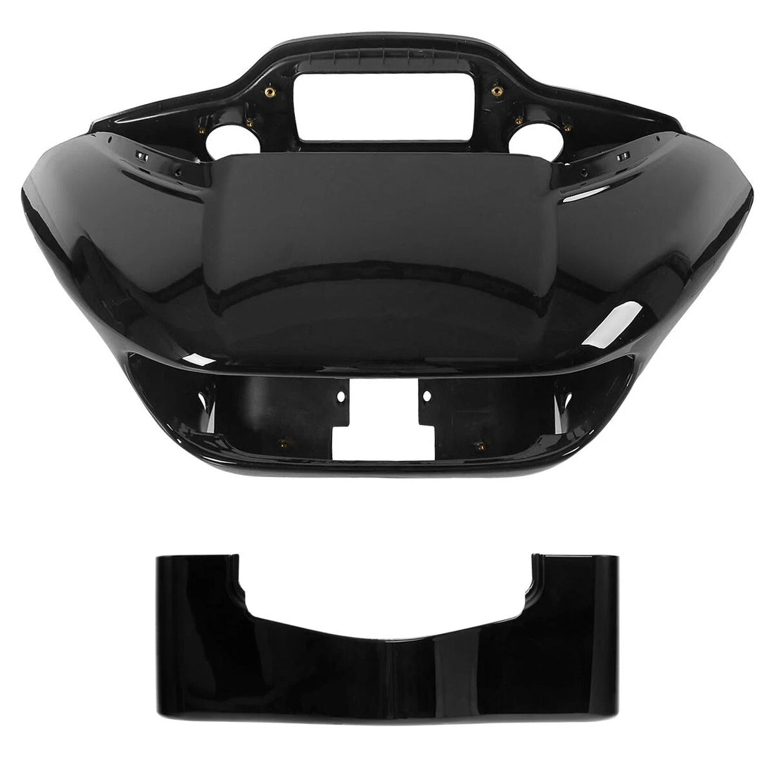 Vivid Black Inner & Outer Fairings Trim Skirt Fit For Harley Road Glide 2015-23