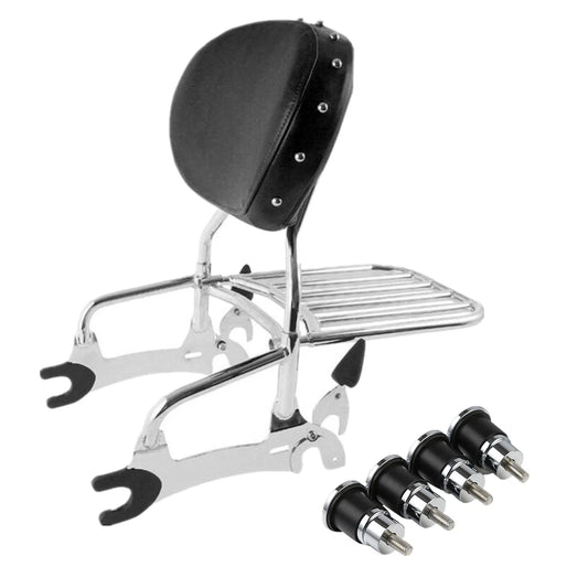 12" Backrest Sissy Bar Quick Release Spool Fit For Indian Chief Dark Horse 16-18