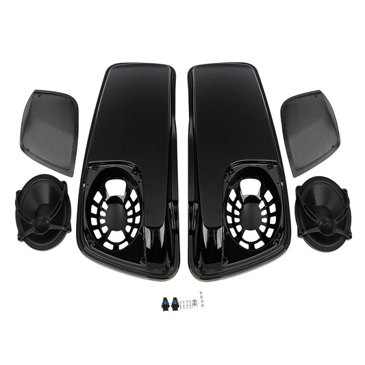 Hard Saddlebags Lids w/ 5x7" Speakers Fit For Harley Cvo Street Glide 2014-2024