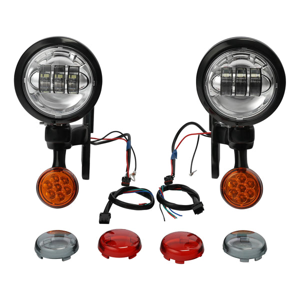 LED Spot Fog Passing Light Turn Signal Fit For Harley Electra Street Glide 94-24