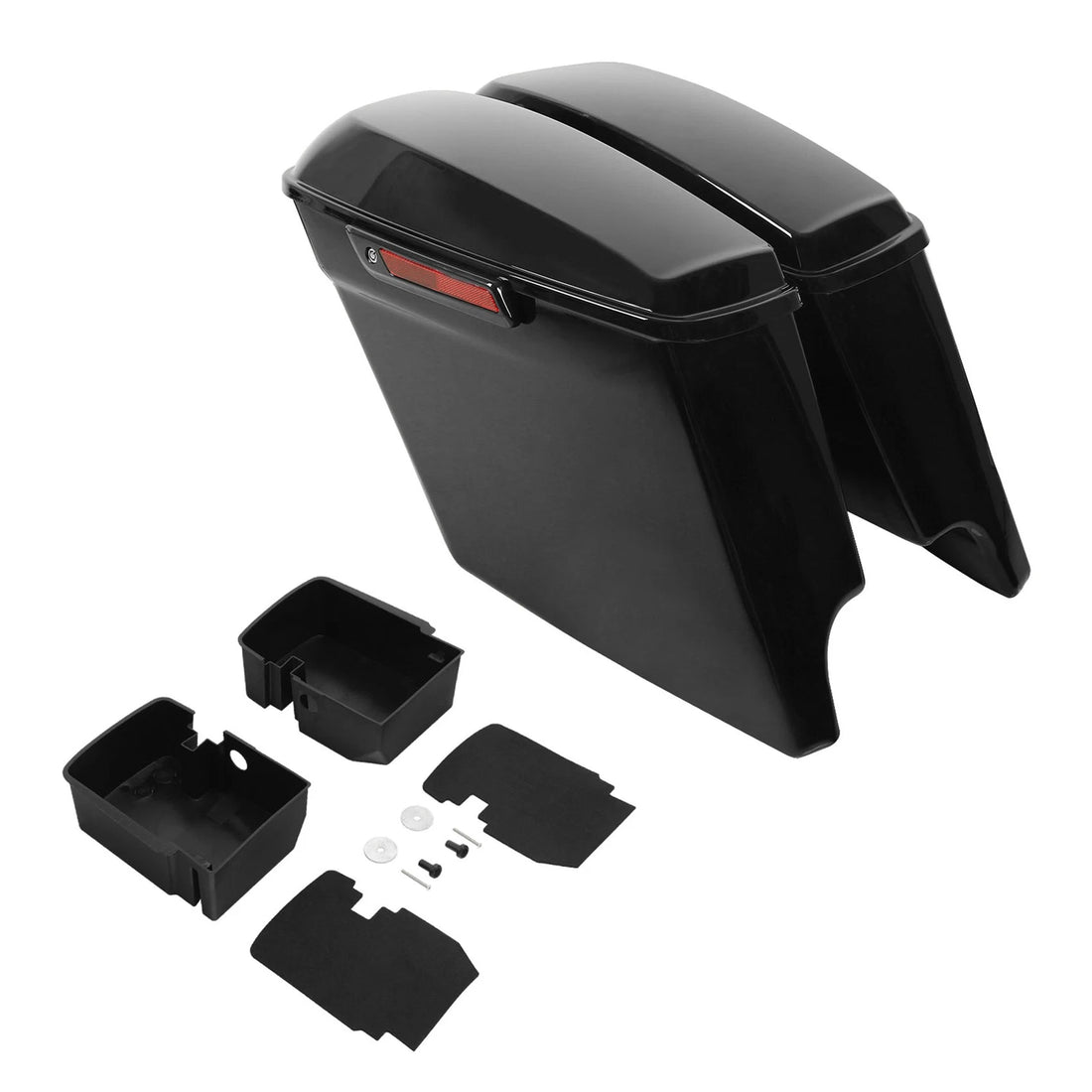 5" Stretched Saddlebags & Tray Organizers Fit For Harley Road Glide 14-23 Black