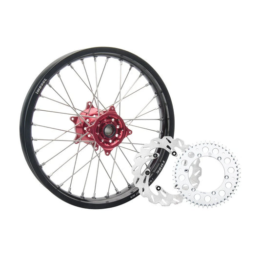 Tusk 1931330028 Impact Complete Rear Wheel Package 19 x 2.15 Black Rim/Silver