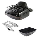 King Trunk Backrest Mount Rack LED Tail Lamp Fit For Harley Touring Glide 14-26