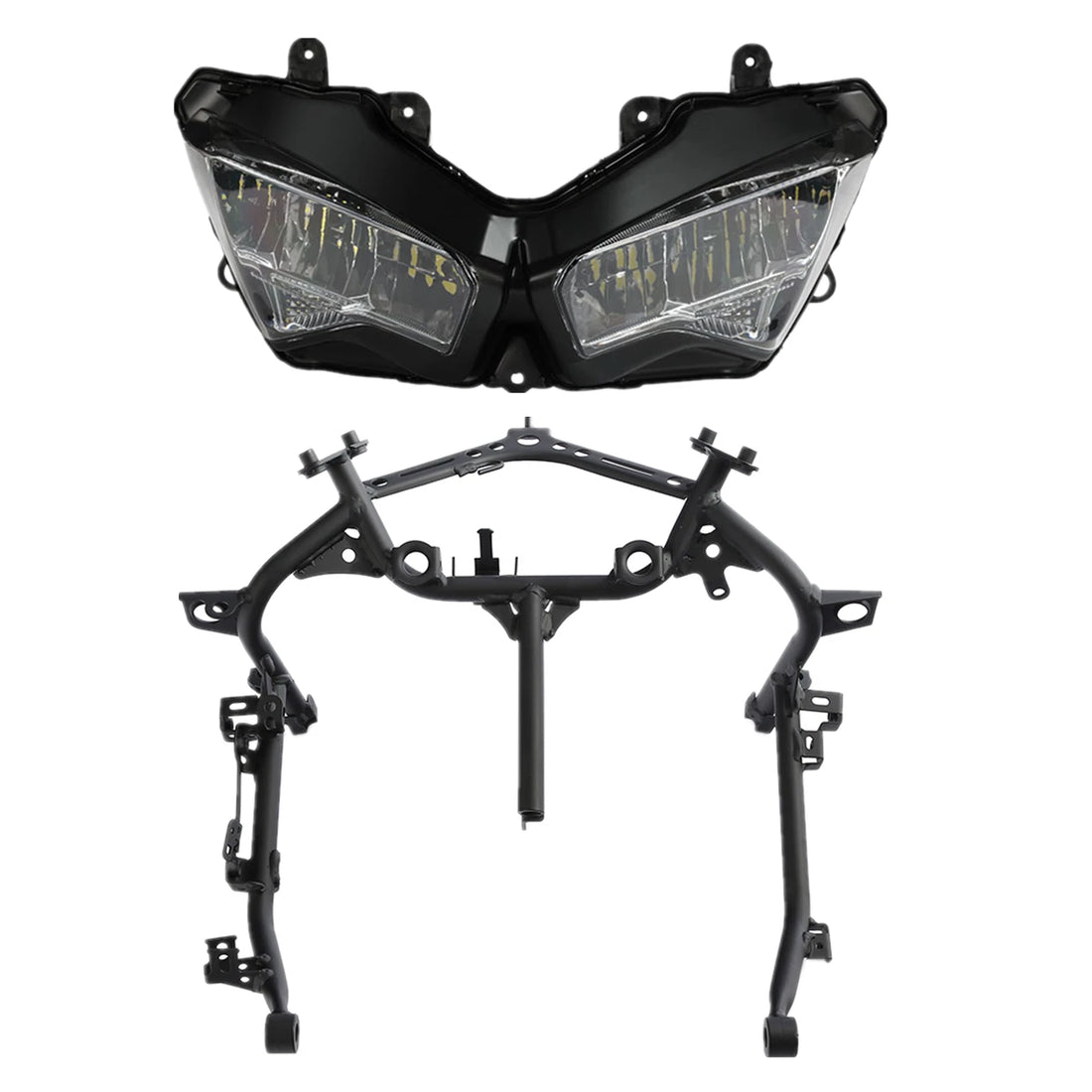 Front Headlight Lamp & Stay Fairing Bracket Fit For Kawasaki Ninja 400 2018-2024