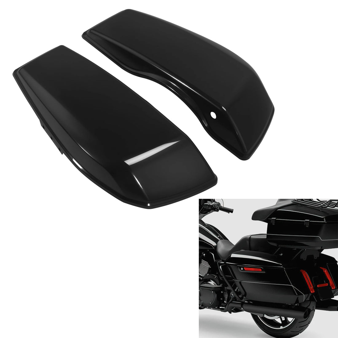 Pair Left & Right Saddlebag Lids fits for Harley Touring 23-26 Unpainted