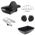 King Trunk Backrest Speakers Mount Rack Fit For Harley Touring models 14-Up